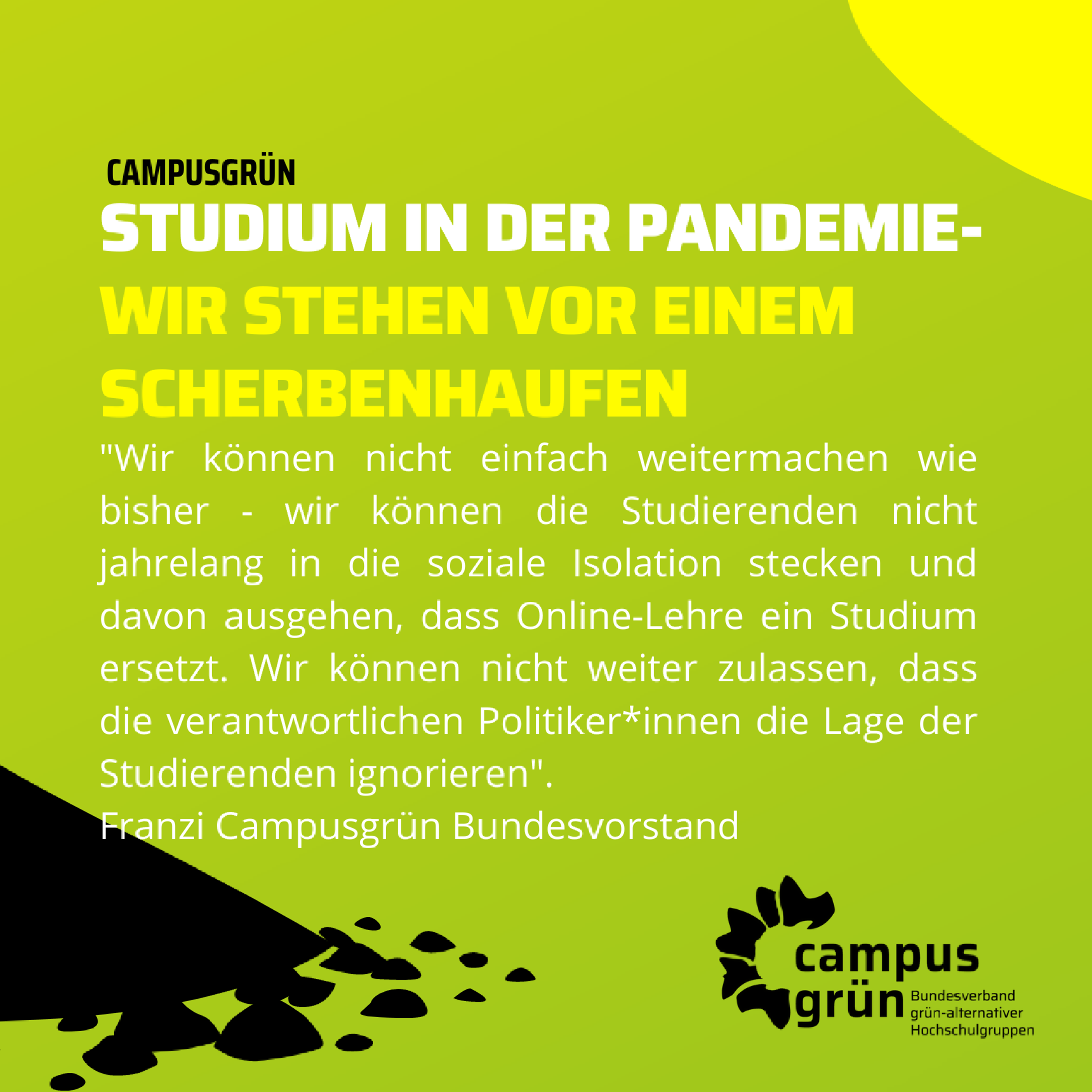 CAMPUSGRÜN- STUDIUM IN DER PANDEMIE