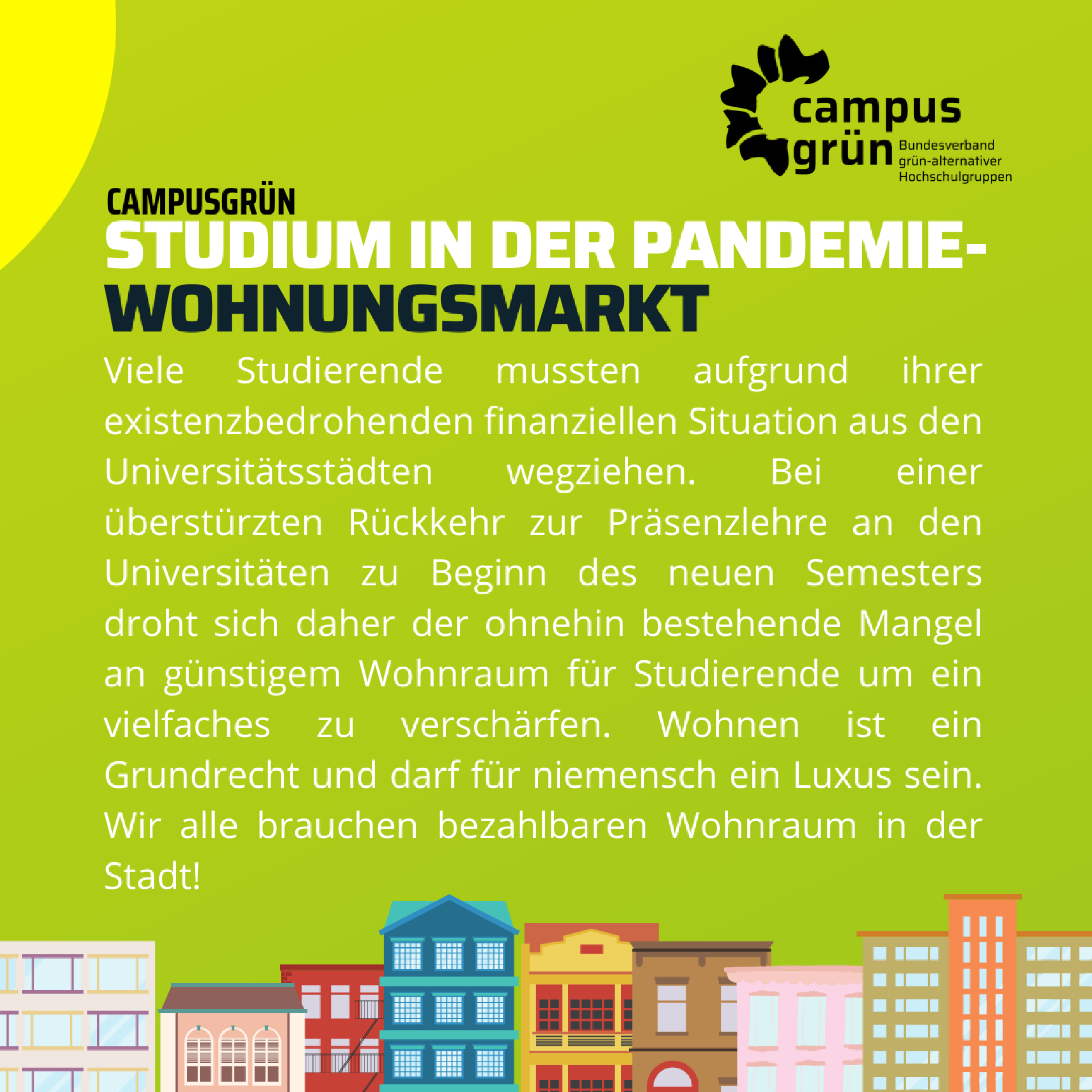 CAMPUSGRÜN- STUDIUM IN DER PANDEMIE