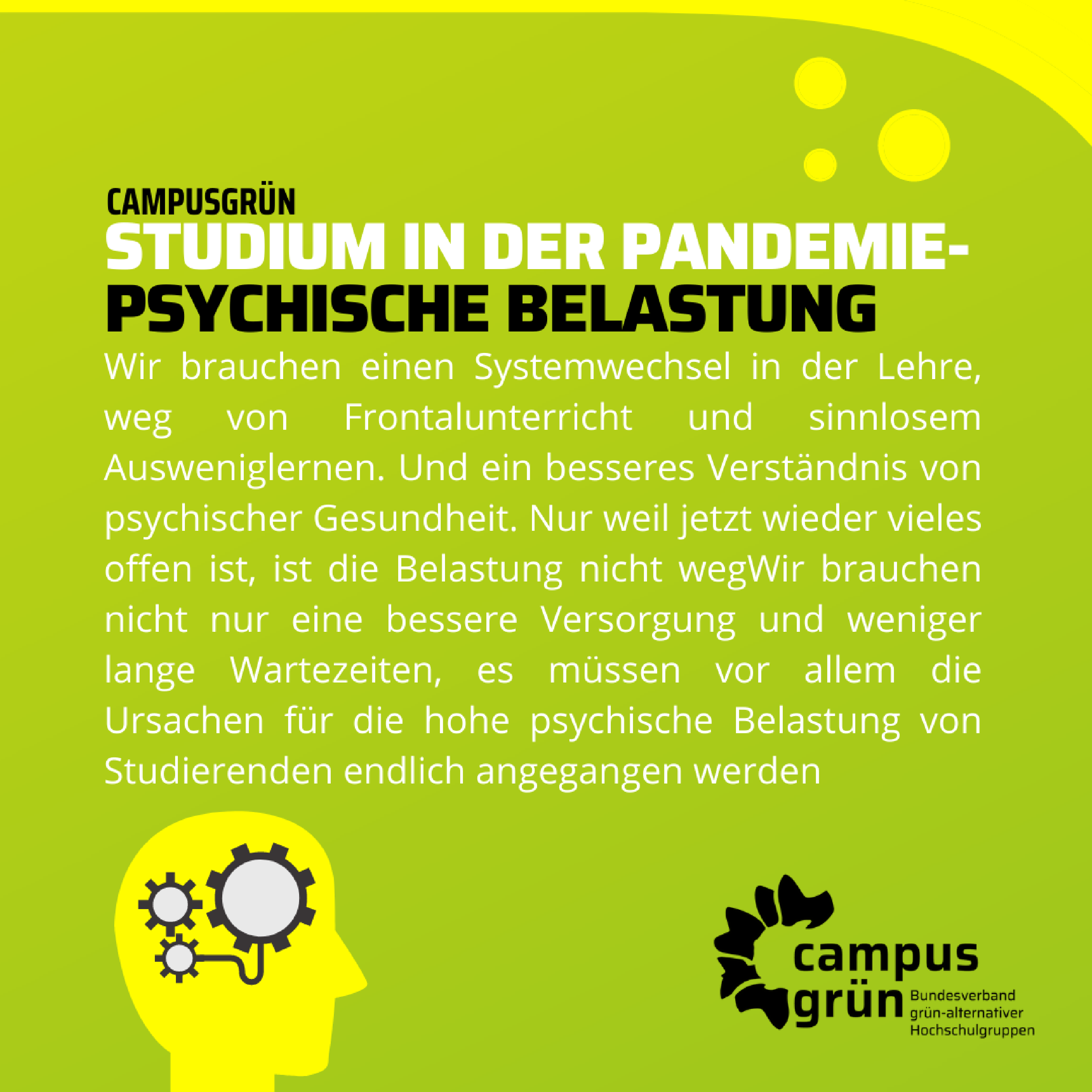 CAMPUSGRÜN- STUDIUM IN DER PANDEMIE