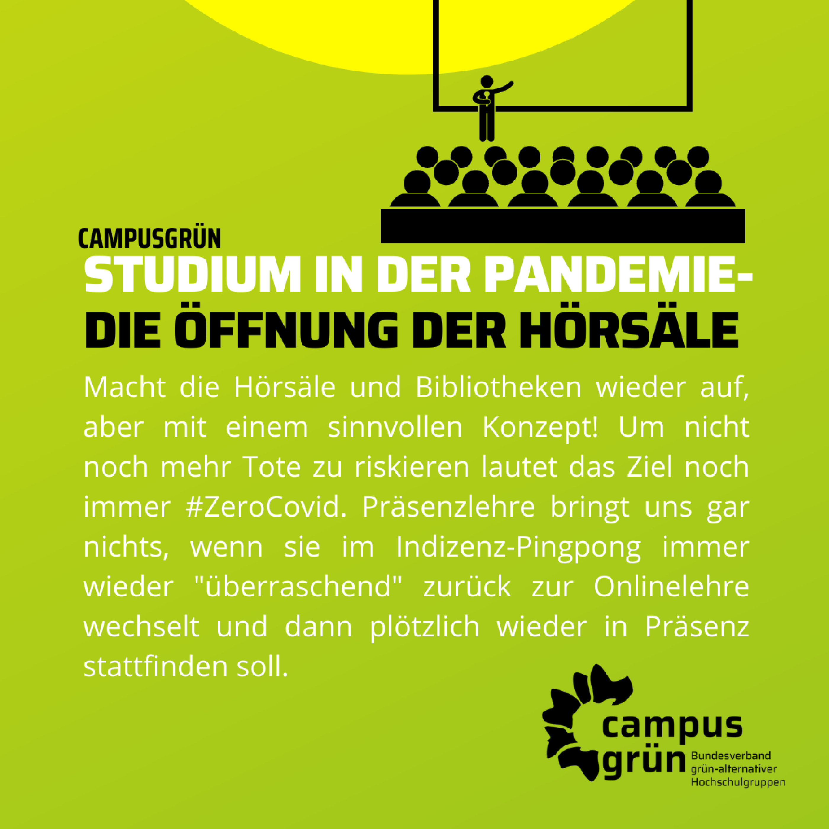 CAMPUSGRÜN- STUDIUM IN DER PANDEMIE