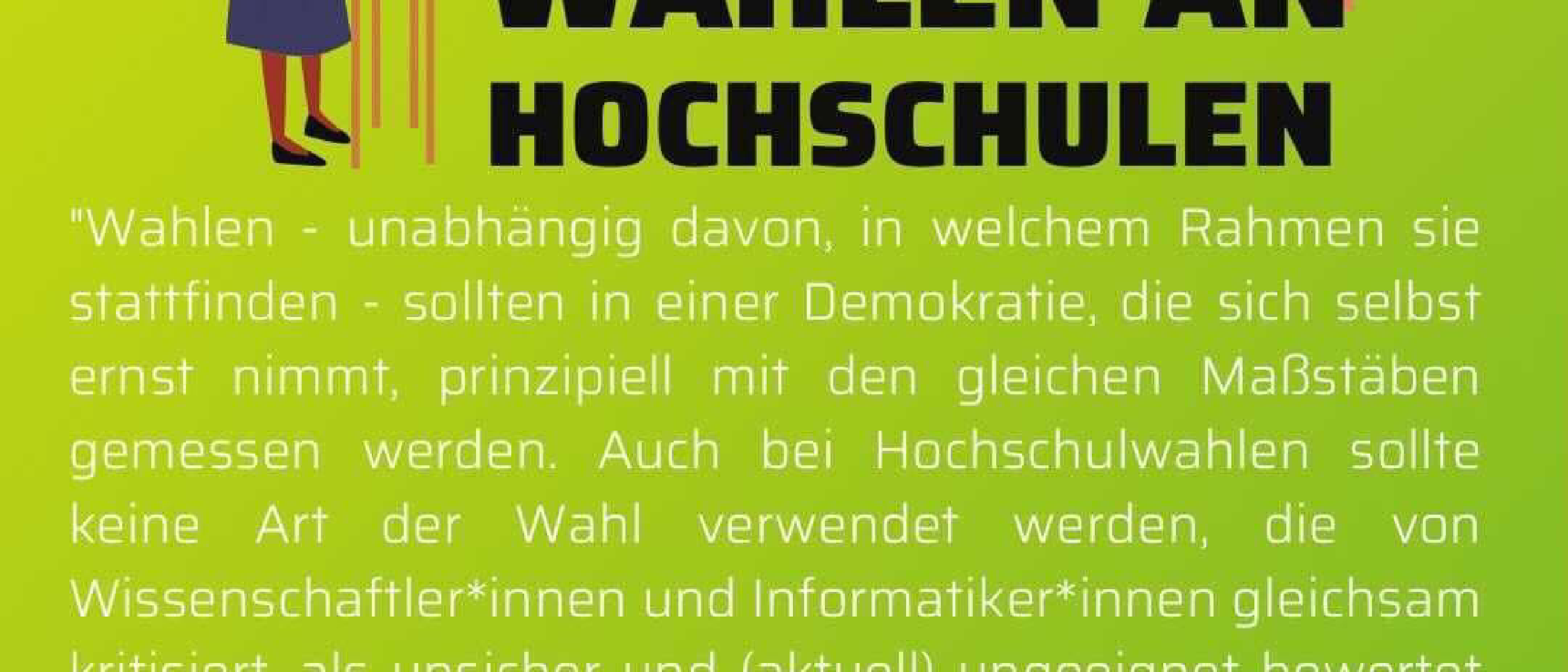 'Demokratie first, digital second' – Gegen Online-Wahlen an Hochschulen!