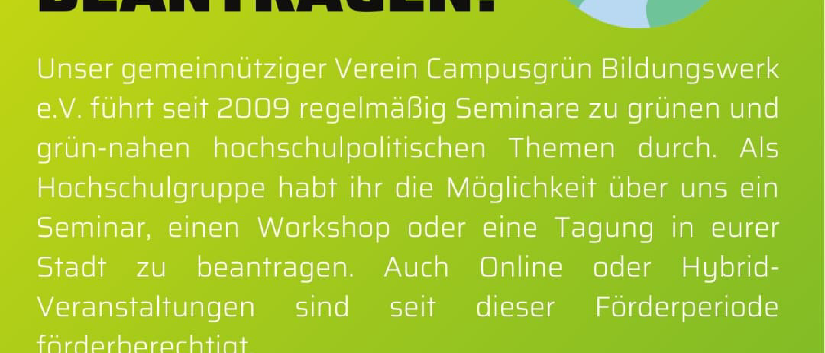 Jetzt Seminare beantragen!
