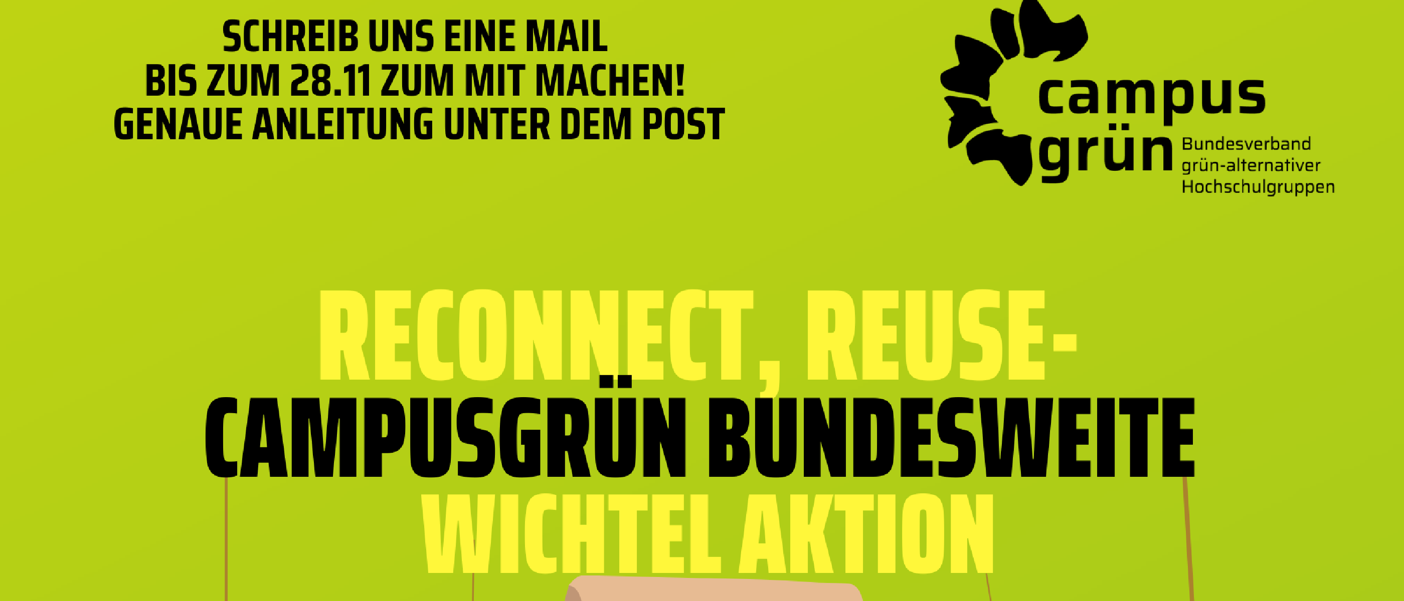 RECONNECT, REUSE- CAMPUSGRÜN BUNDESWEITE WICHTEL AKTION