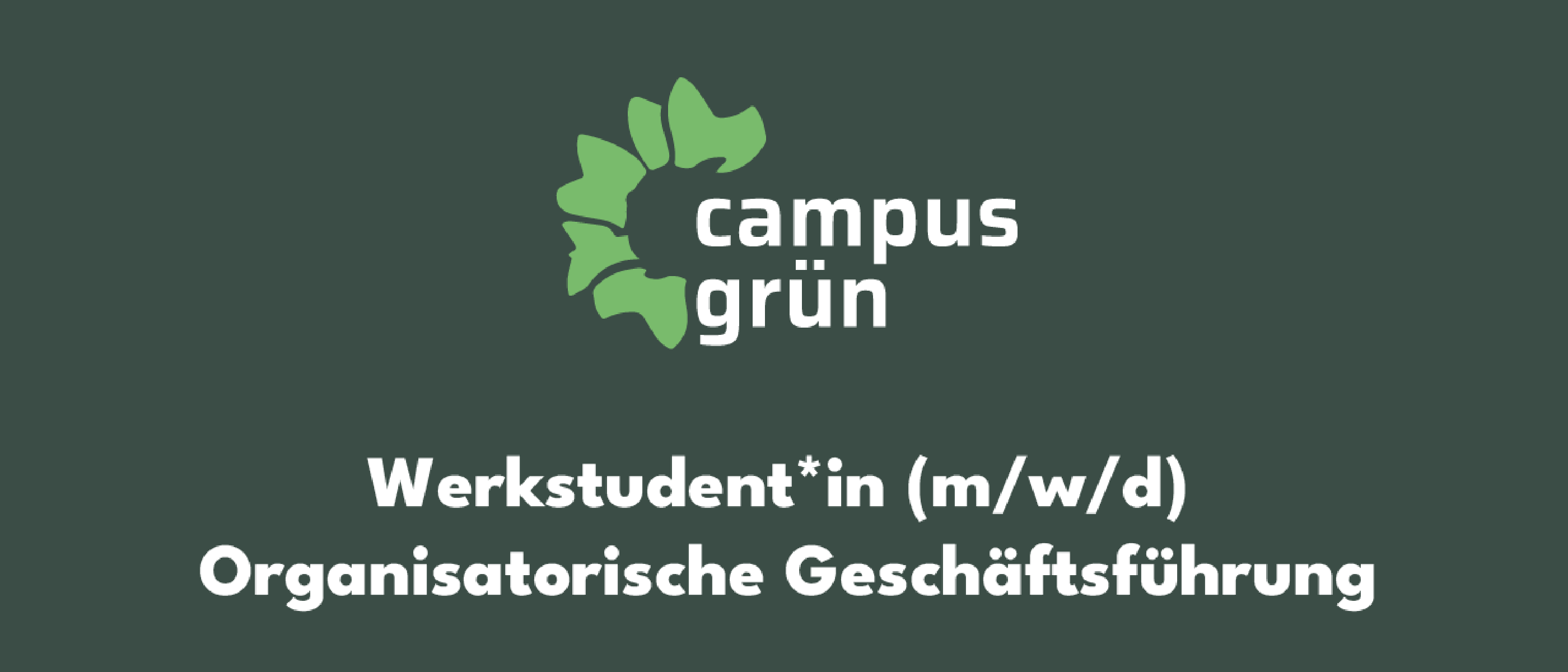 Stellenausschreibung: Werkstudent*in Organisatorische Geschäftsführung