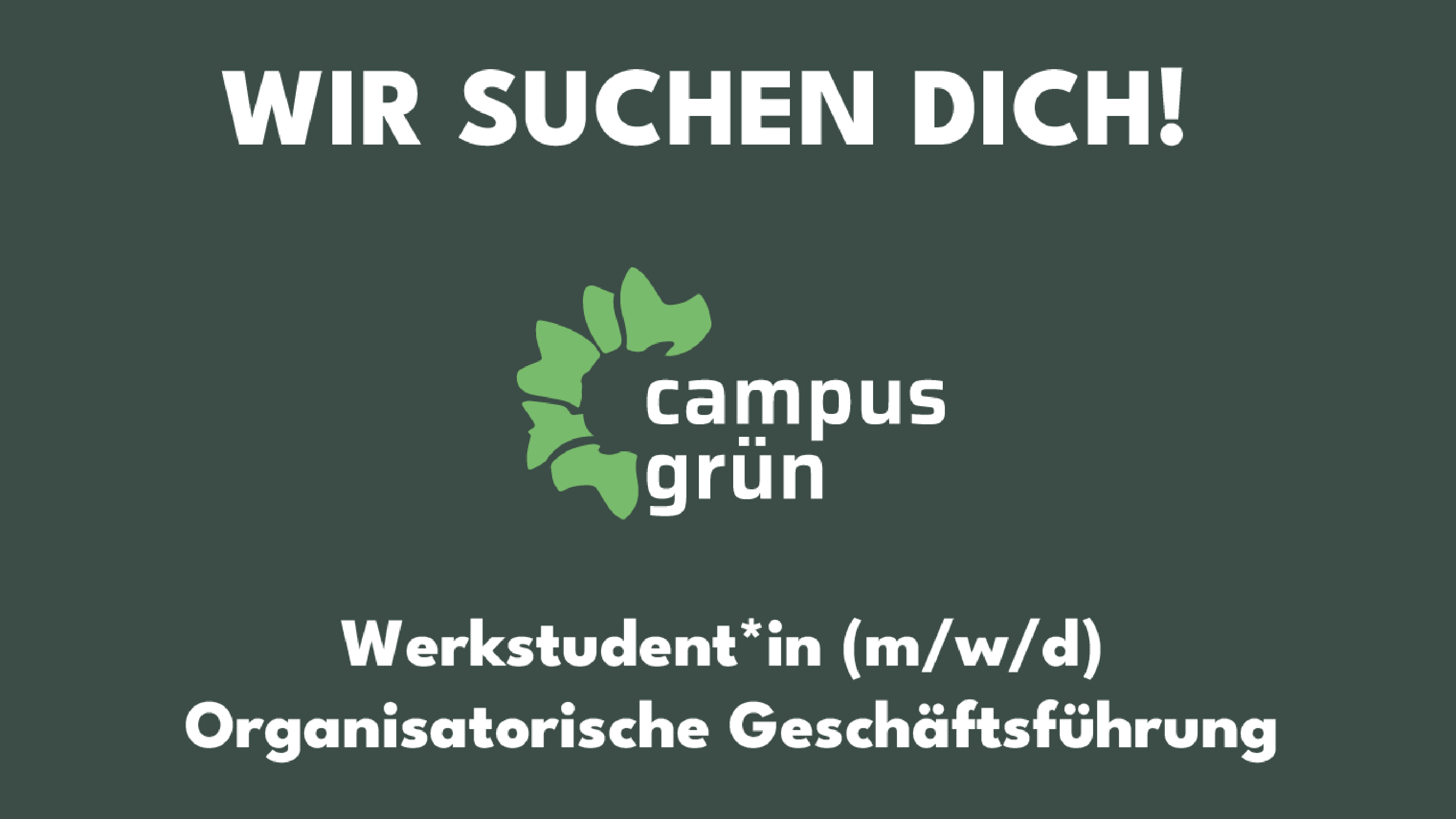 Stellenausschreibung: Werkstudent*in Organisatorische Geschäftsführung